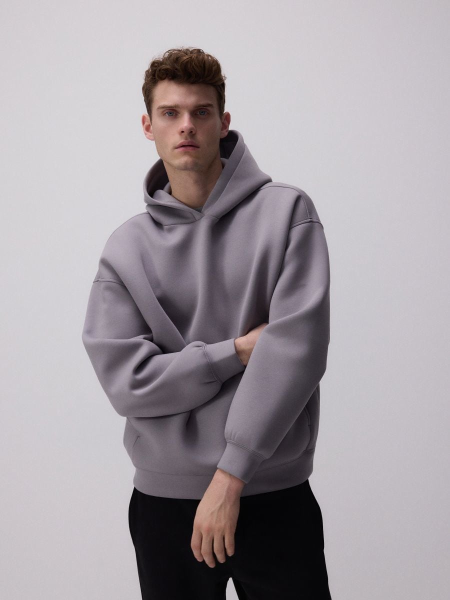 Plain hoodie - light grey - RESERVED - 3