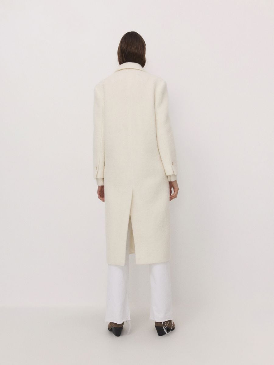 Frakke i uldblanding - creme - RESERVED - 5