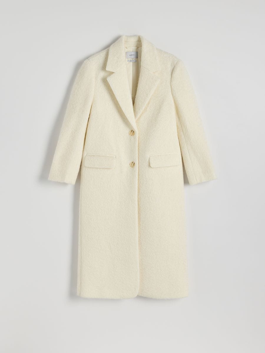 Frakke i uldblanding - creme - RESERVED - 6