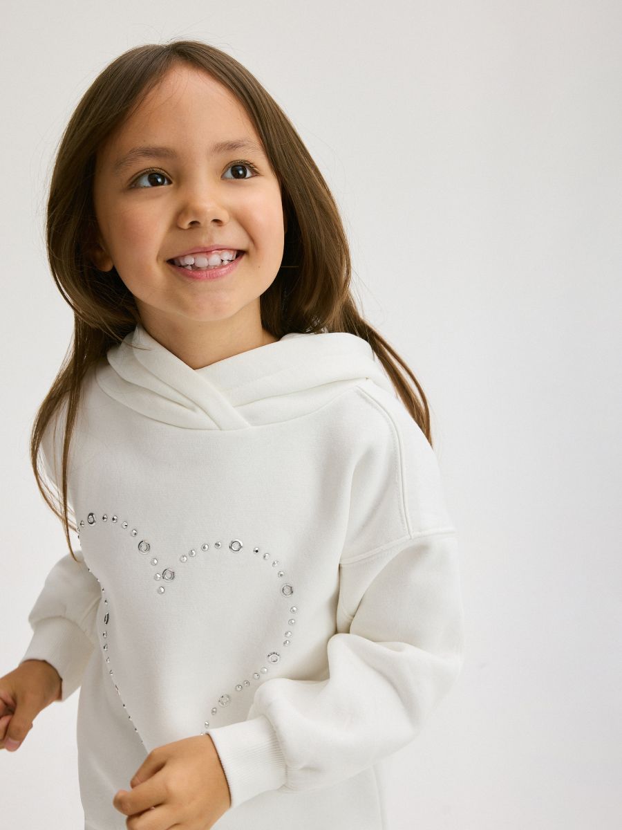 Sweatshirt mit Applikation - creme - RESERVED