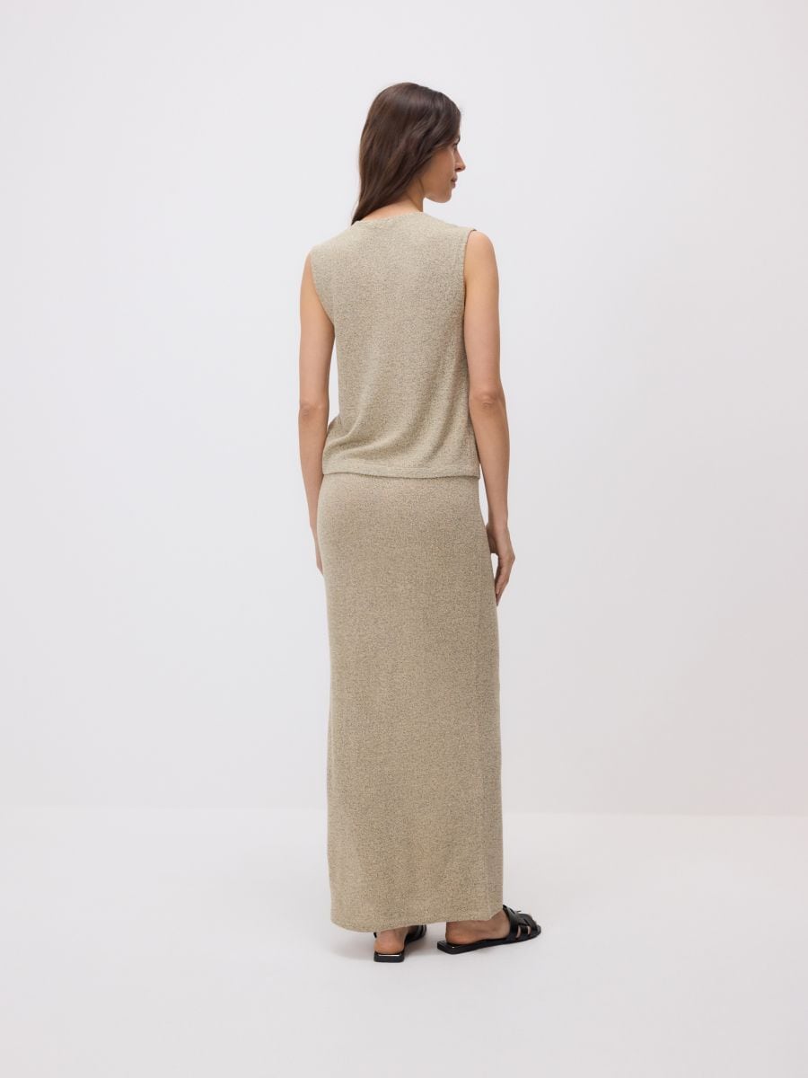 LADIES` BLOUSE - beige - RESERVED - 4