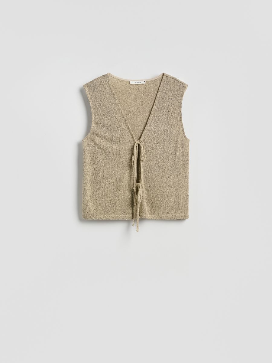 LADIES` BLOUSE - beige - RESERVED - 5