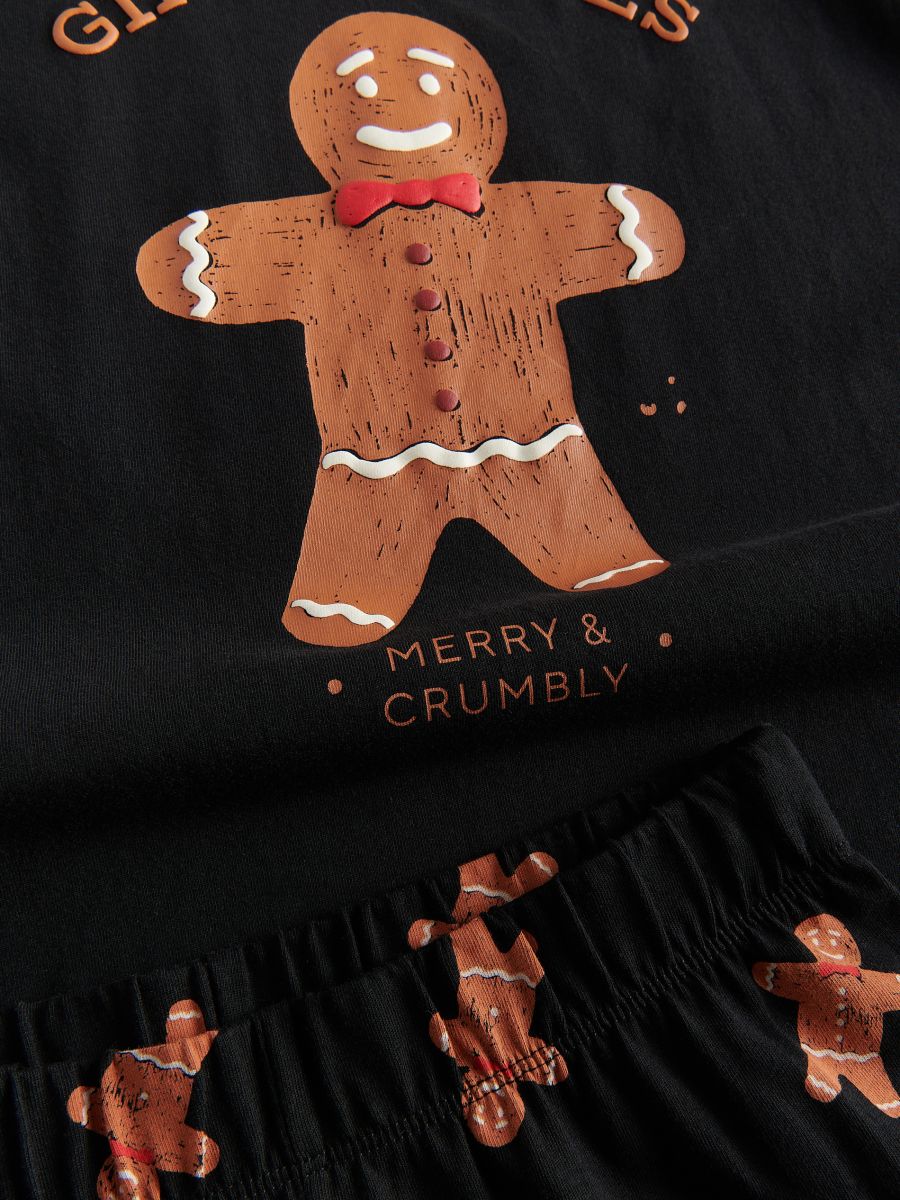 Christmas pyjama set with cookie motif - black - RESERVED - 2