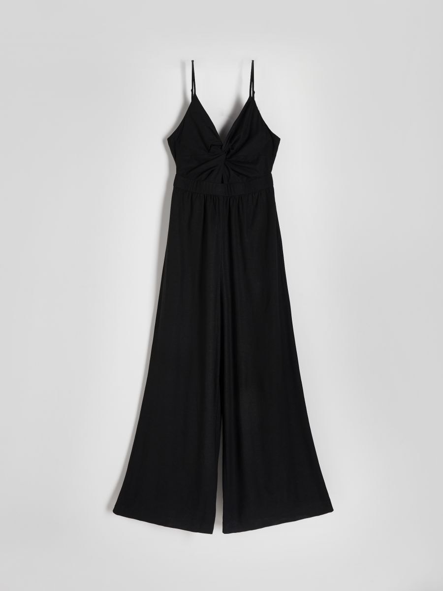 Linen blend playsuit - black - RESERVED - 5