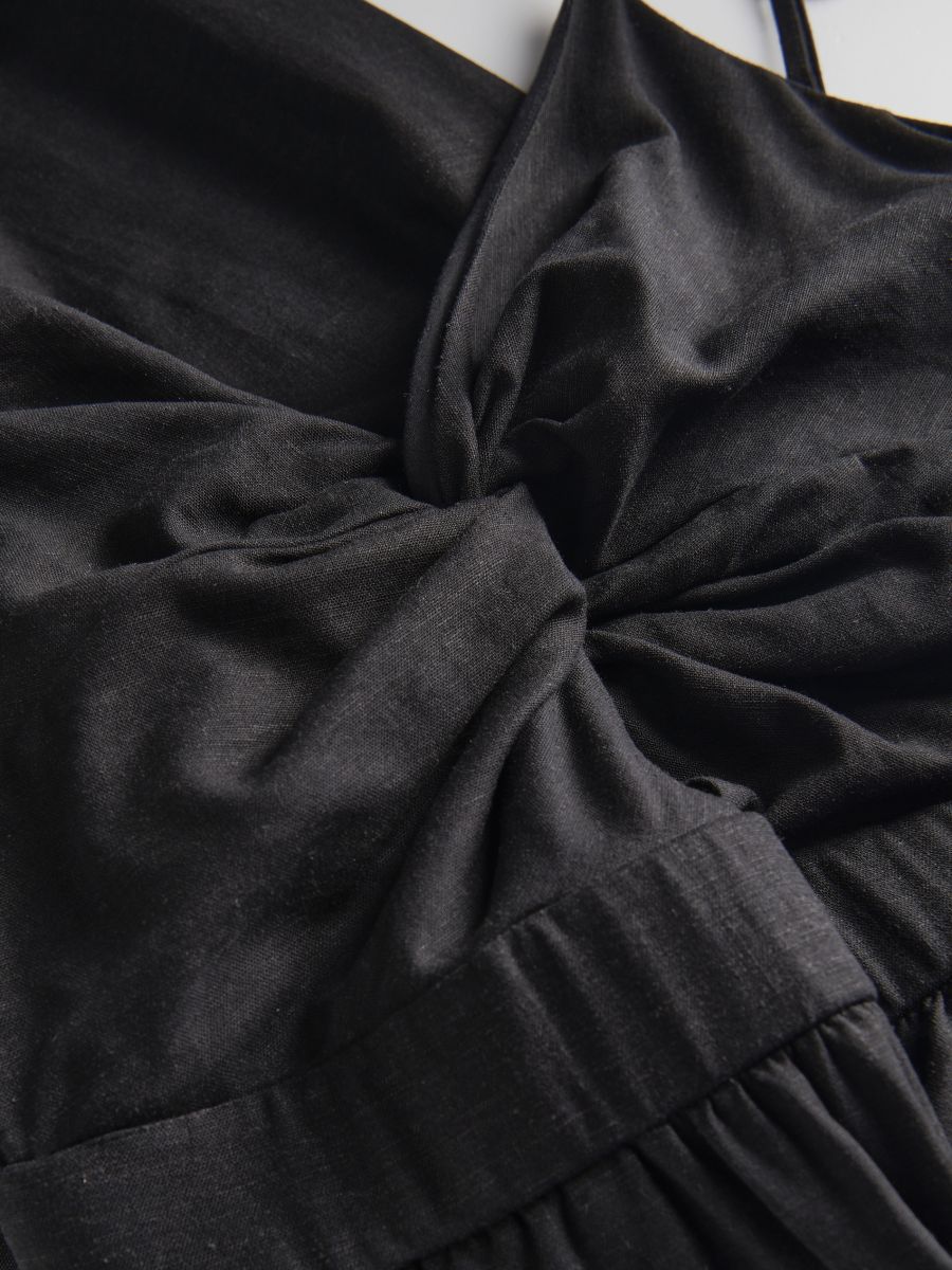 Linen blend playsuit - black - RESERVED - 6