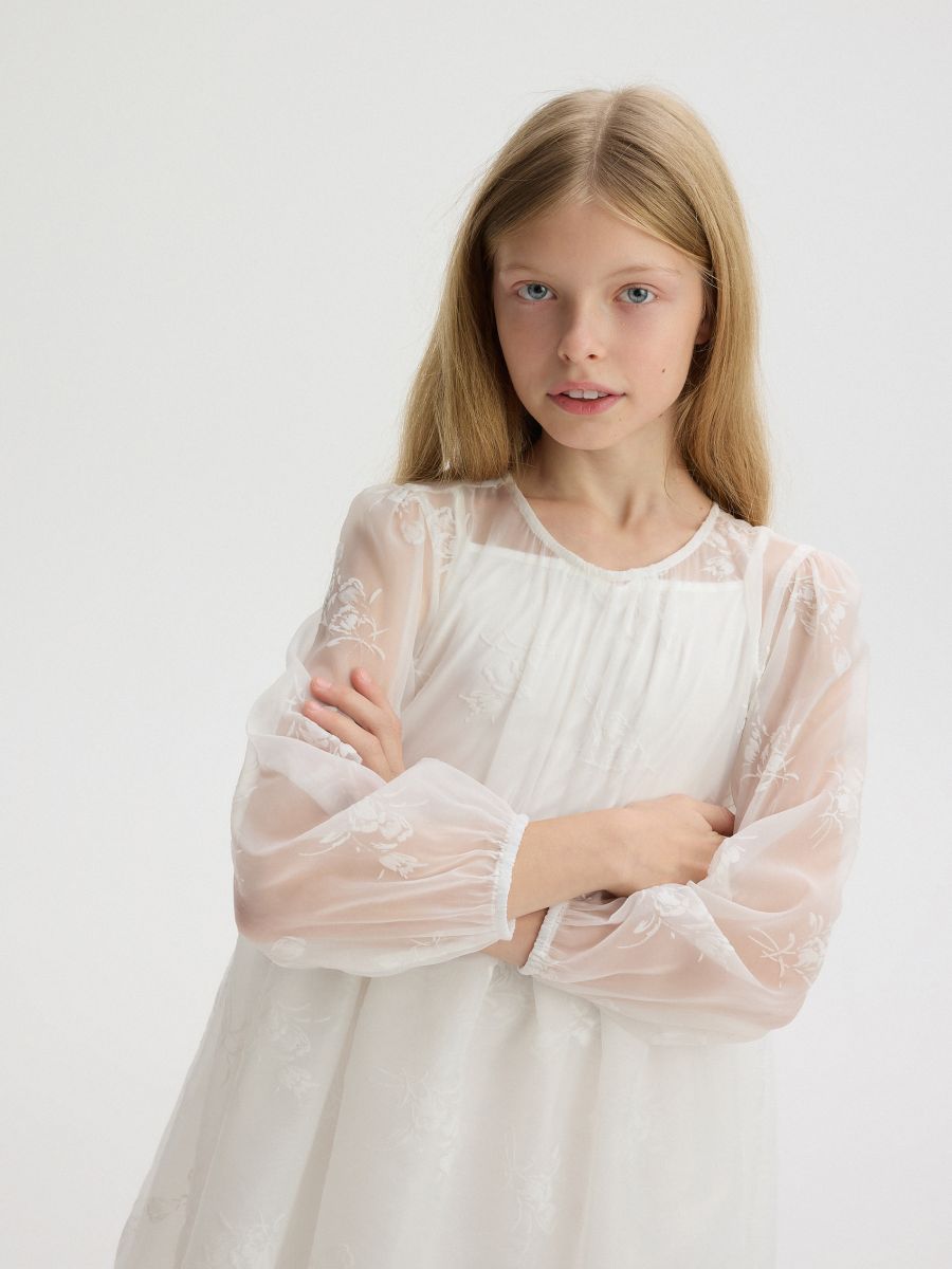 Two-layered dress - cream - RESERVED - 4