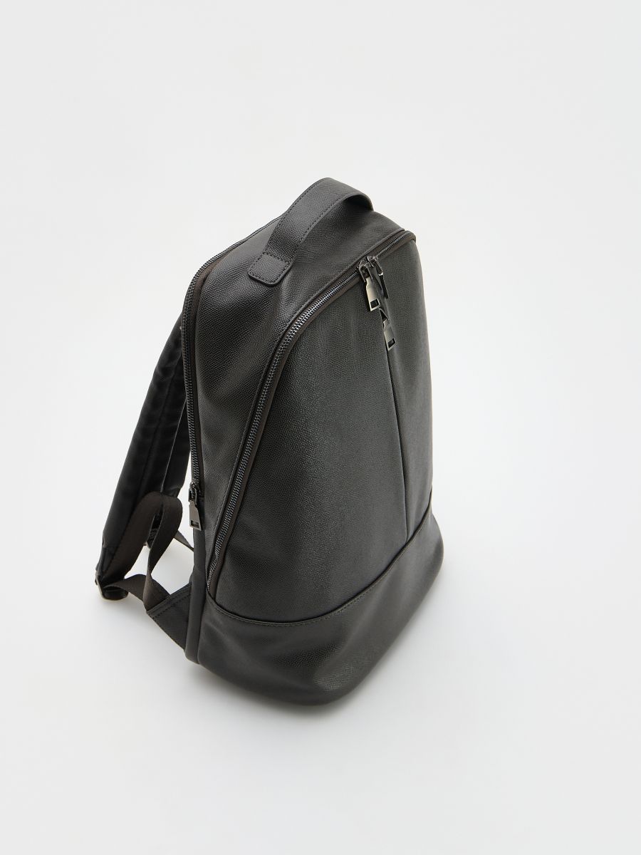 Backpack with handle - dark brown - RESERVED - 2