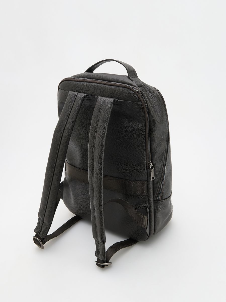 Backpack with handle - dark brown - RESERVED - 3