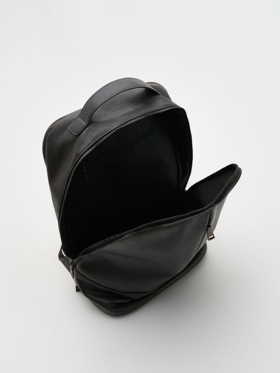 Backpack with handle - dark brown - RESERVED - 5