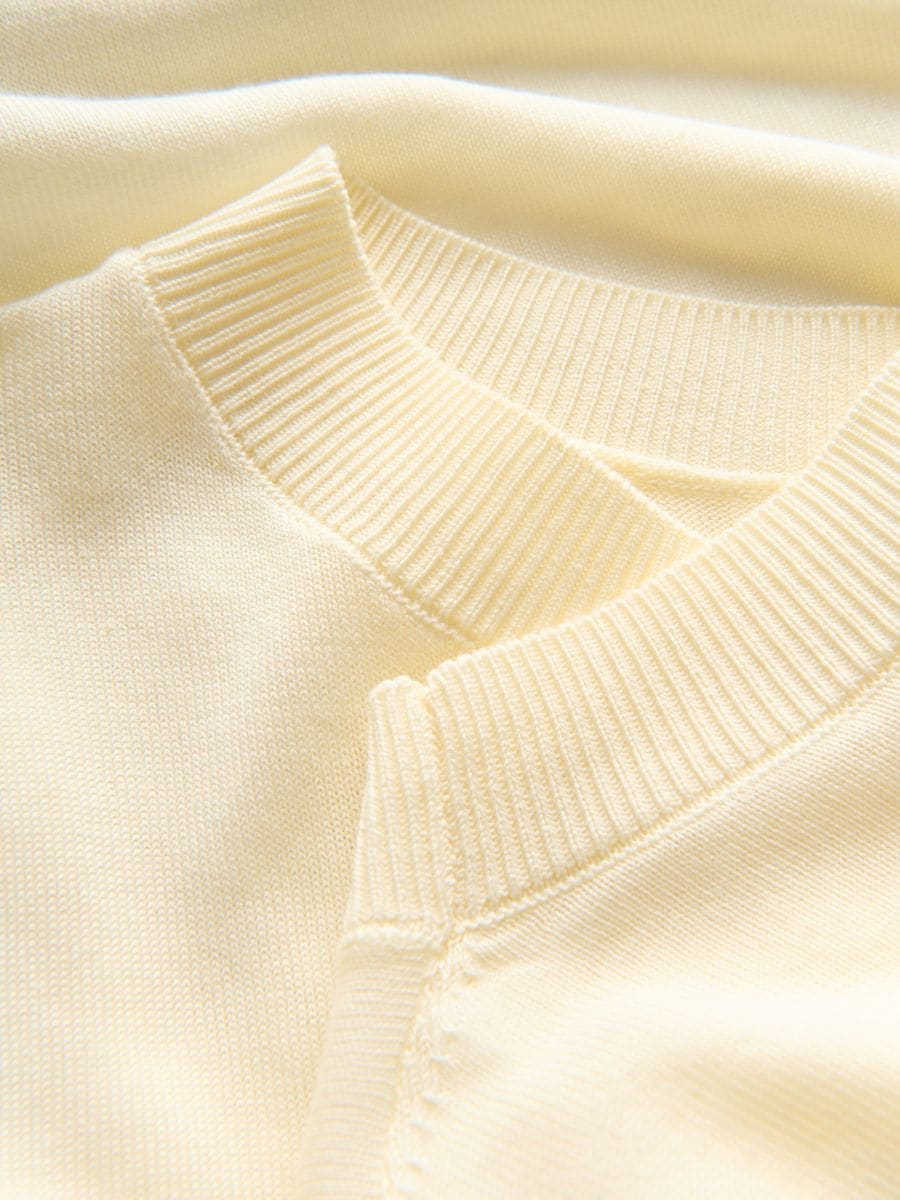 Blusa in misto seta - panna - RESERVED - 4