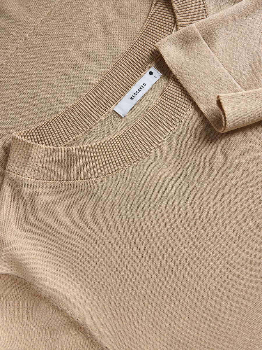 Silk blend blouse - beige - RESERVED - 4