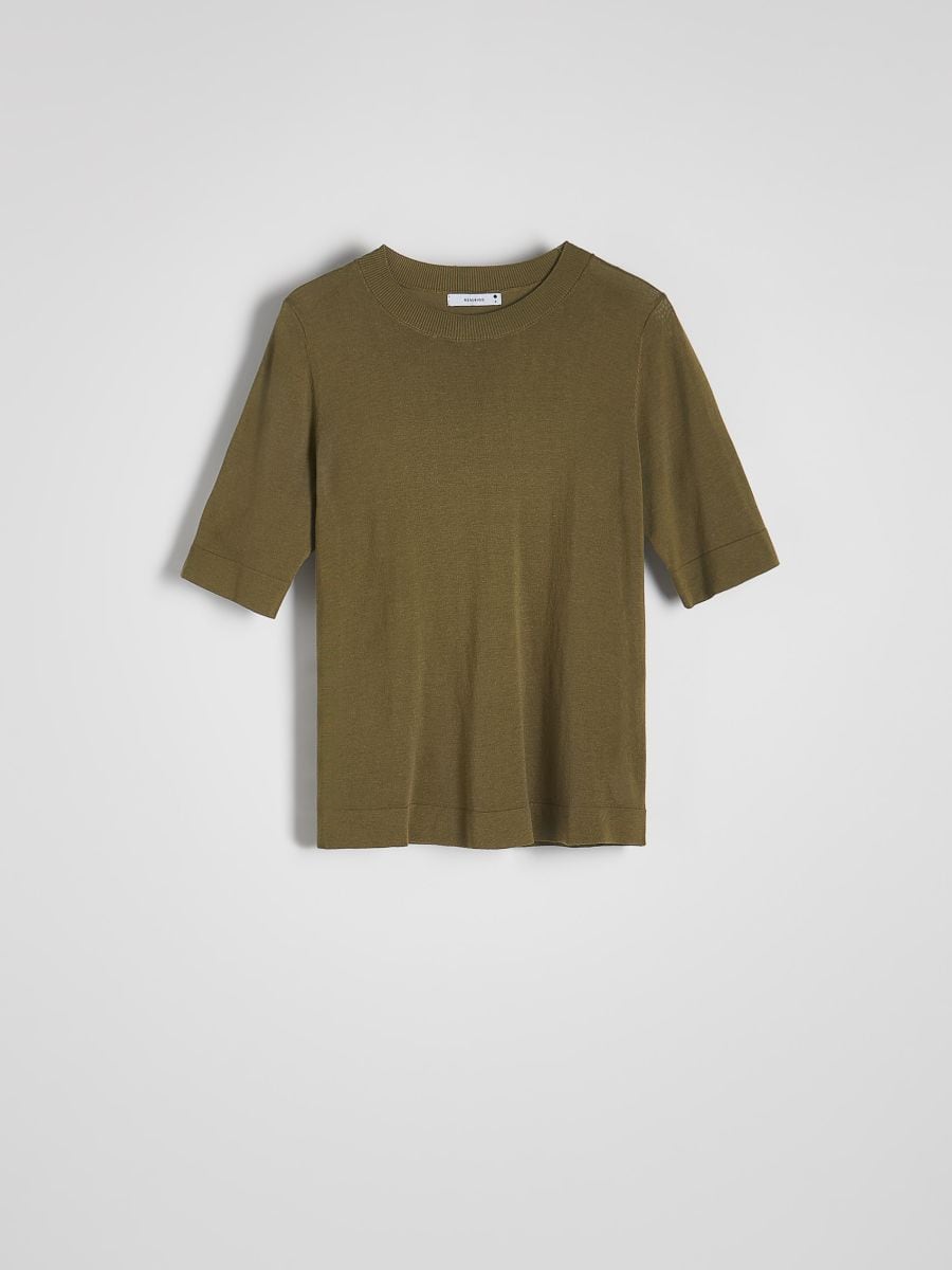 Silk blend blouse - olive - RESERVED - 5