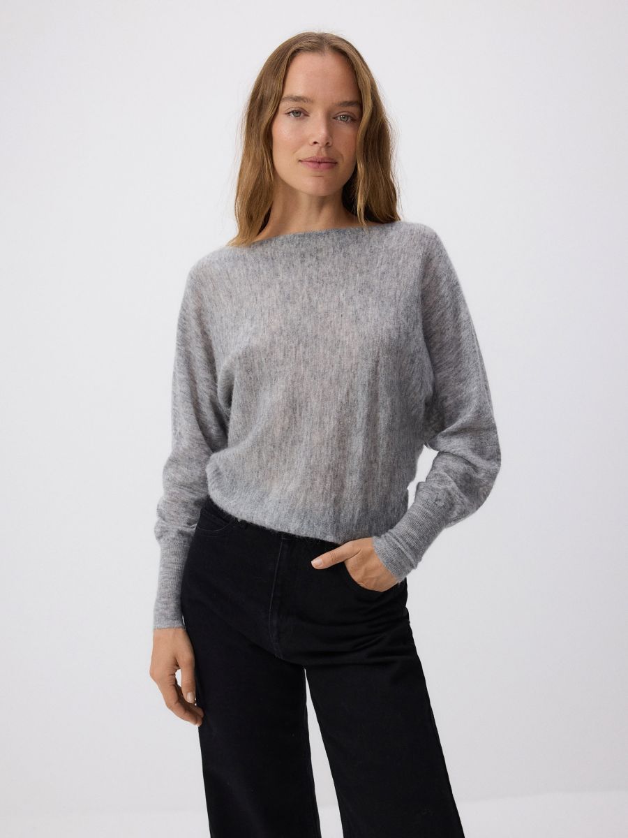 LADIES` SWEATER - mittelgrau - RESERVED