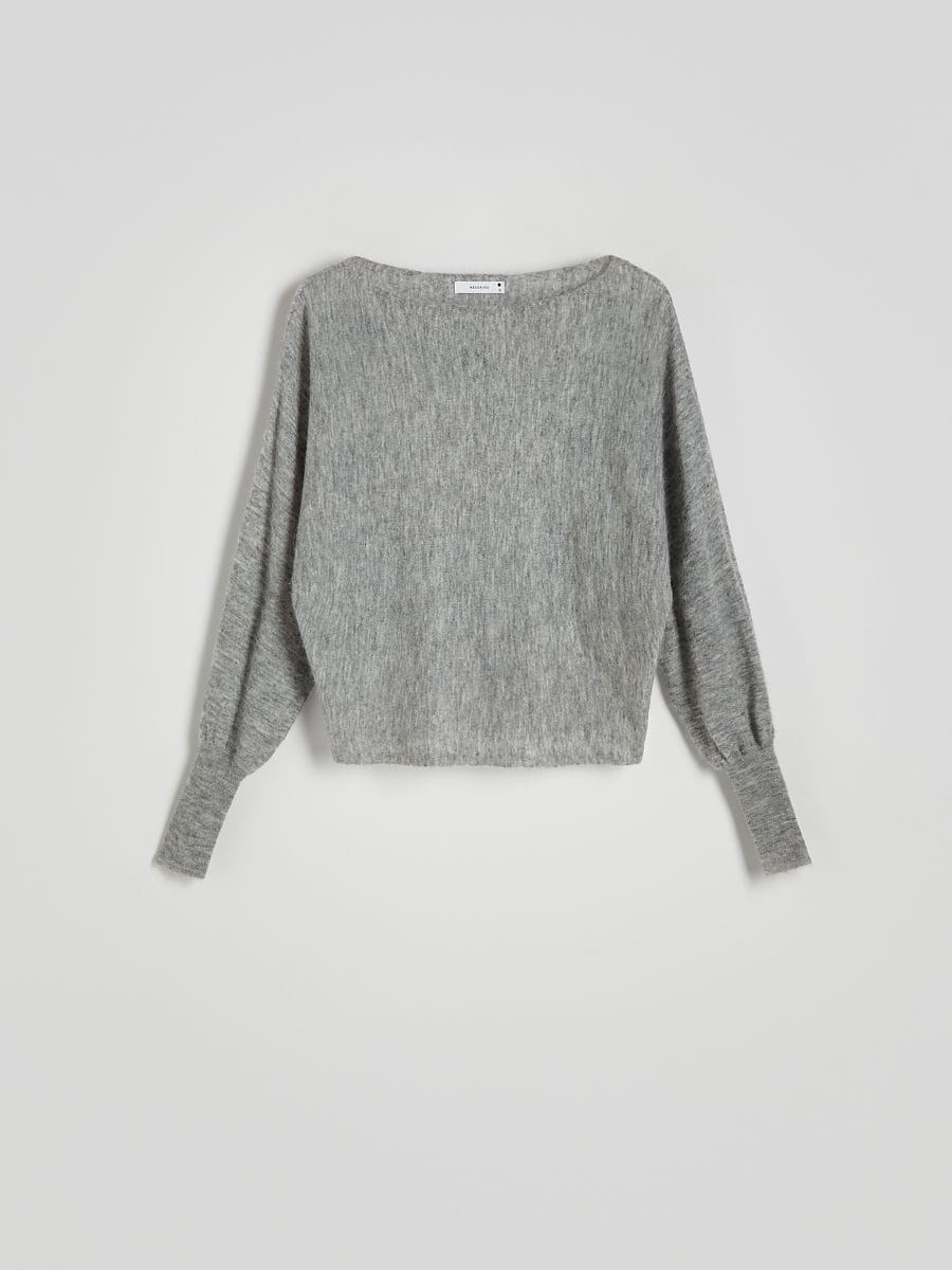 Wool and alpaca blend sweater - mid grey - RESERVED - 5