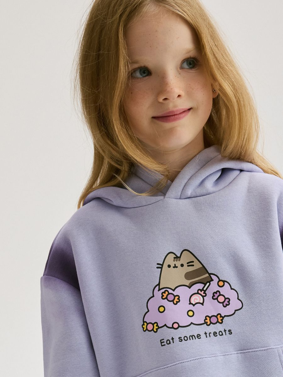 Pusheen hoodie - lavender - RESERVED - 4