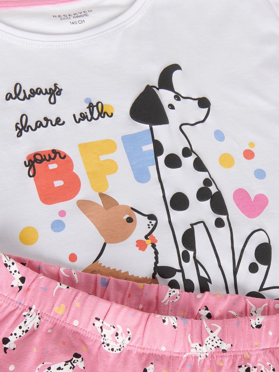 Two piece pyjama set with print - white - RESERVED - 3