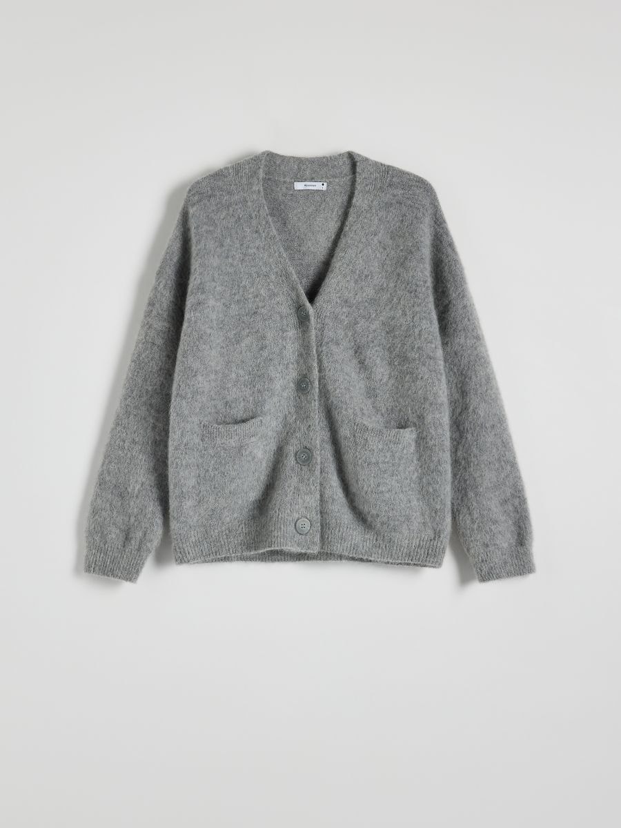 LADIES` SWEATER - mid grey - RESERVED