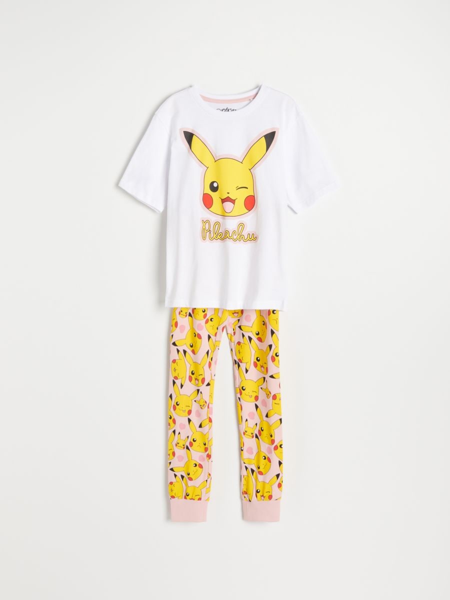 Set pijama cu Pokémon - alb - RESERVED