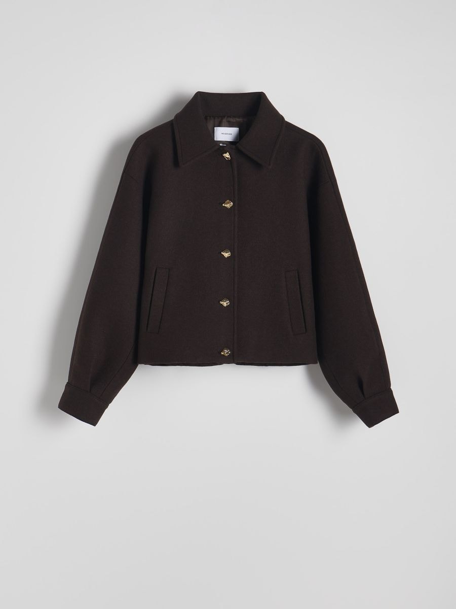 LADIES` JACKET - dark brown - RESERVED - 5