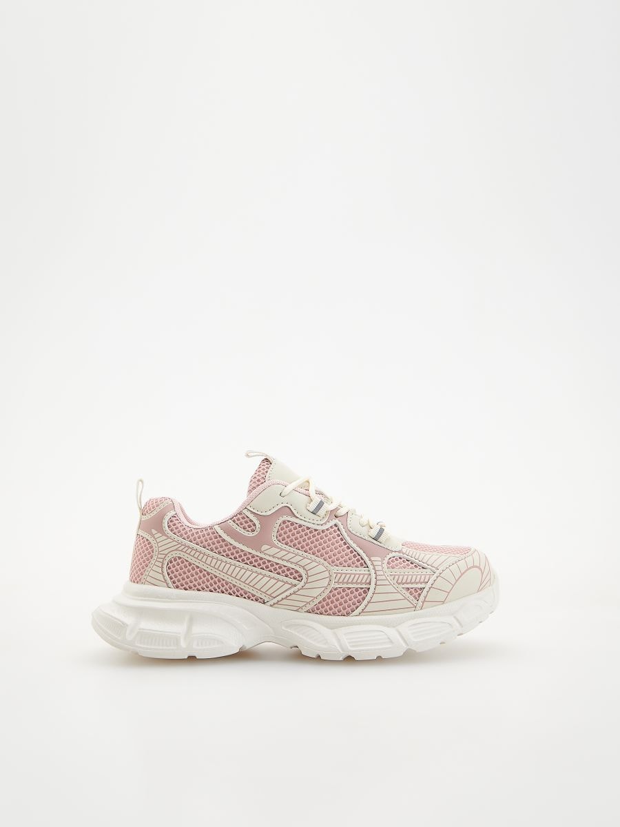 Sneakers with reflective elements - dusty rose - RESERVED - 3