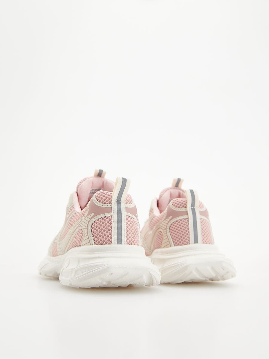 Sneakers with reflective elements - dusty rose - RESERVED - 2