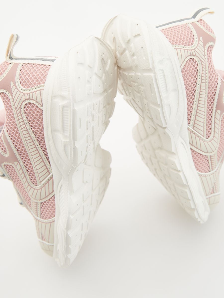 Sneakers with reflective elements - dusty rose - RESERVED - 5