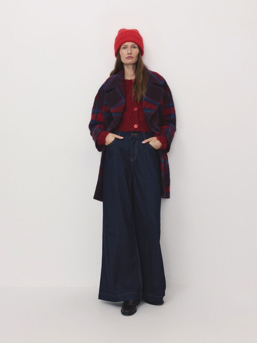 Alpaca wool blend coat - multicolor - RESERVED - 3