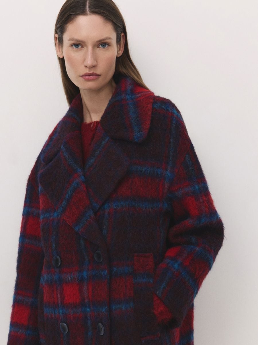 Alpaca wool blend coat - multicolor - RESERVED - 4