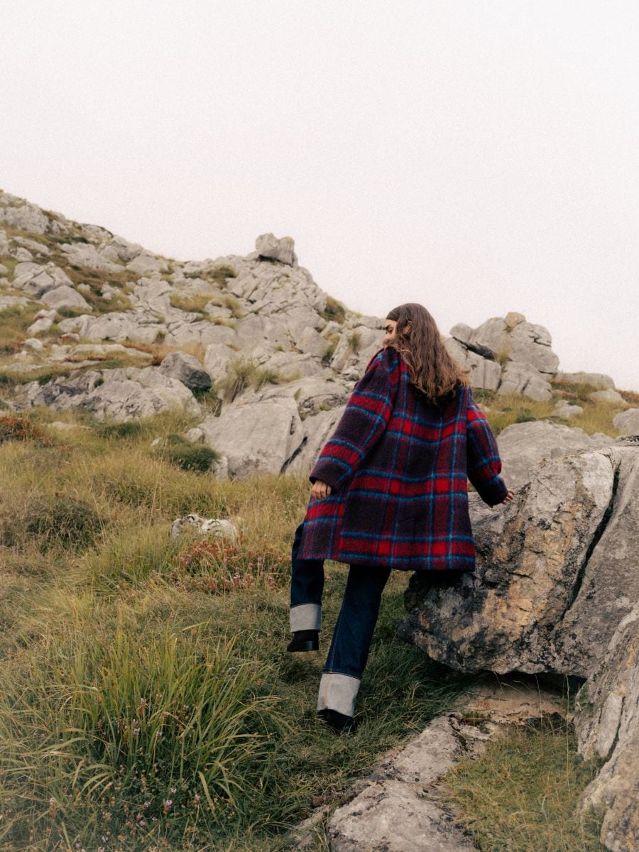Alpaca wool blend coat - multicolor - RESERVED - 2