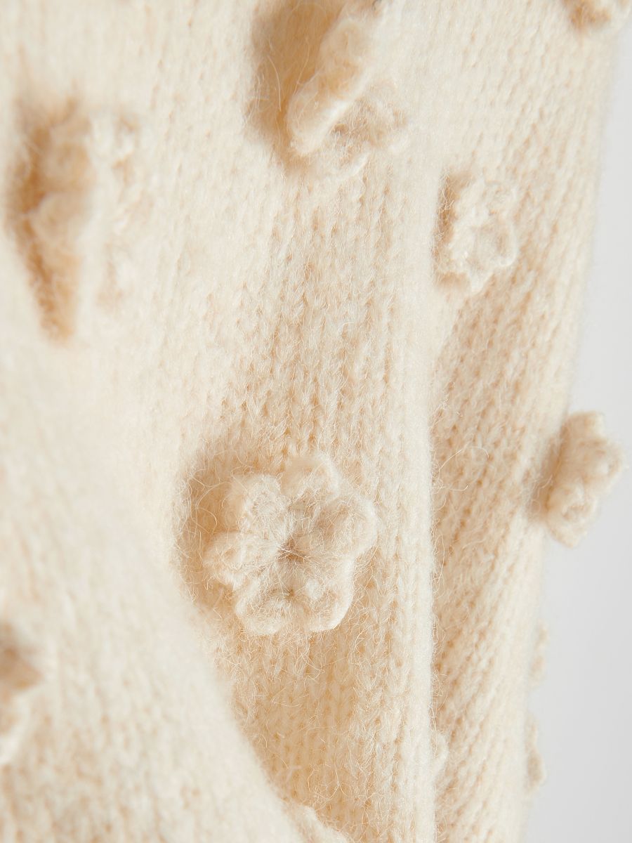 Pullover mit Blumenapplikation - beige - RESERVED - 6