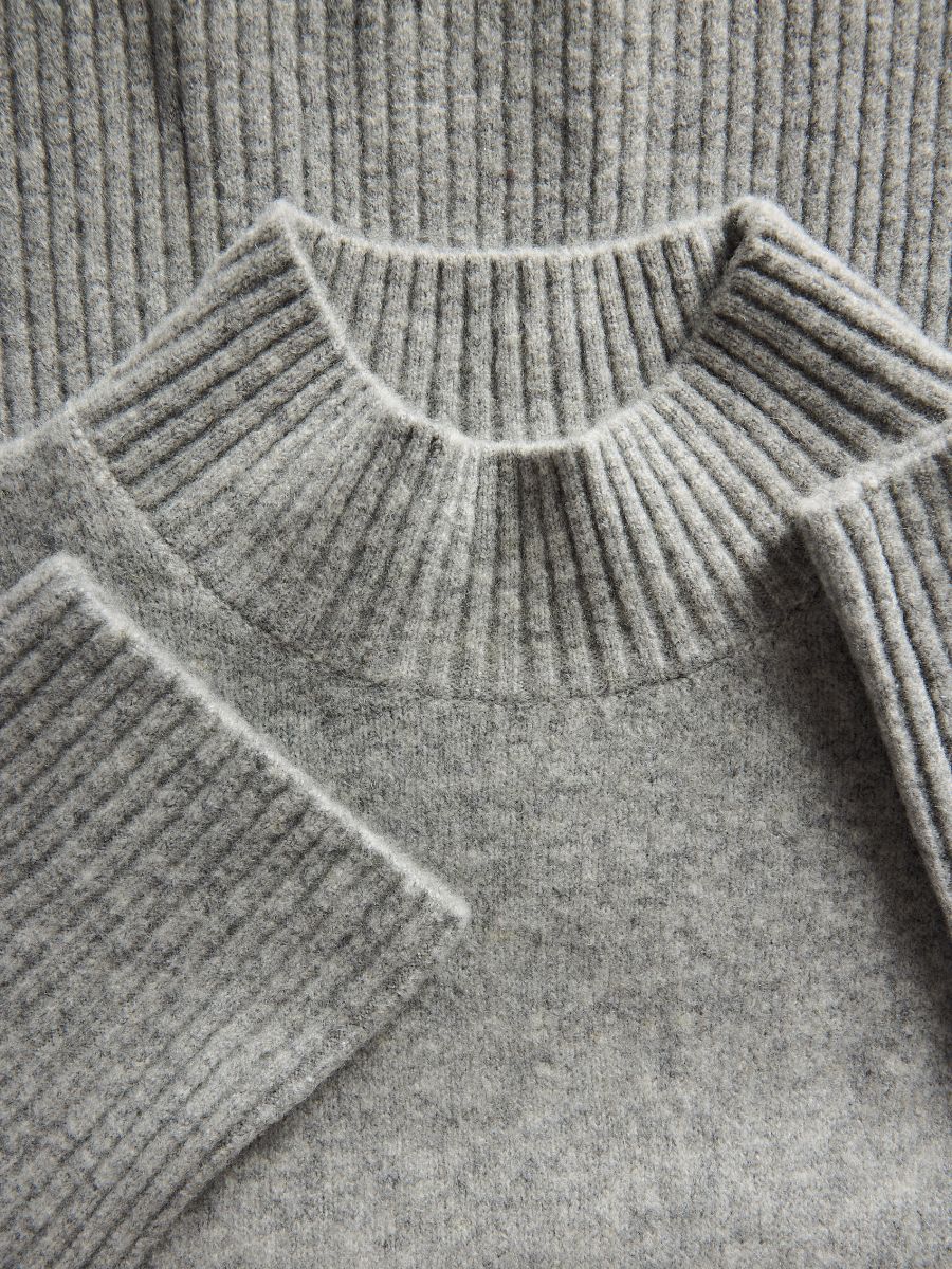 Turtleneck jumper - light grey - RESERVED - 2