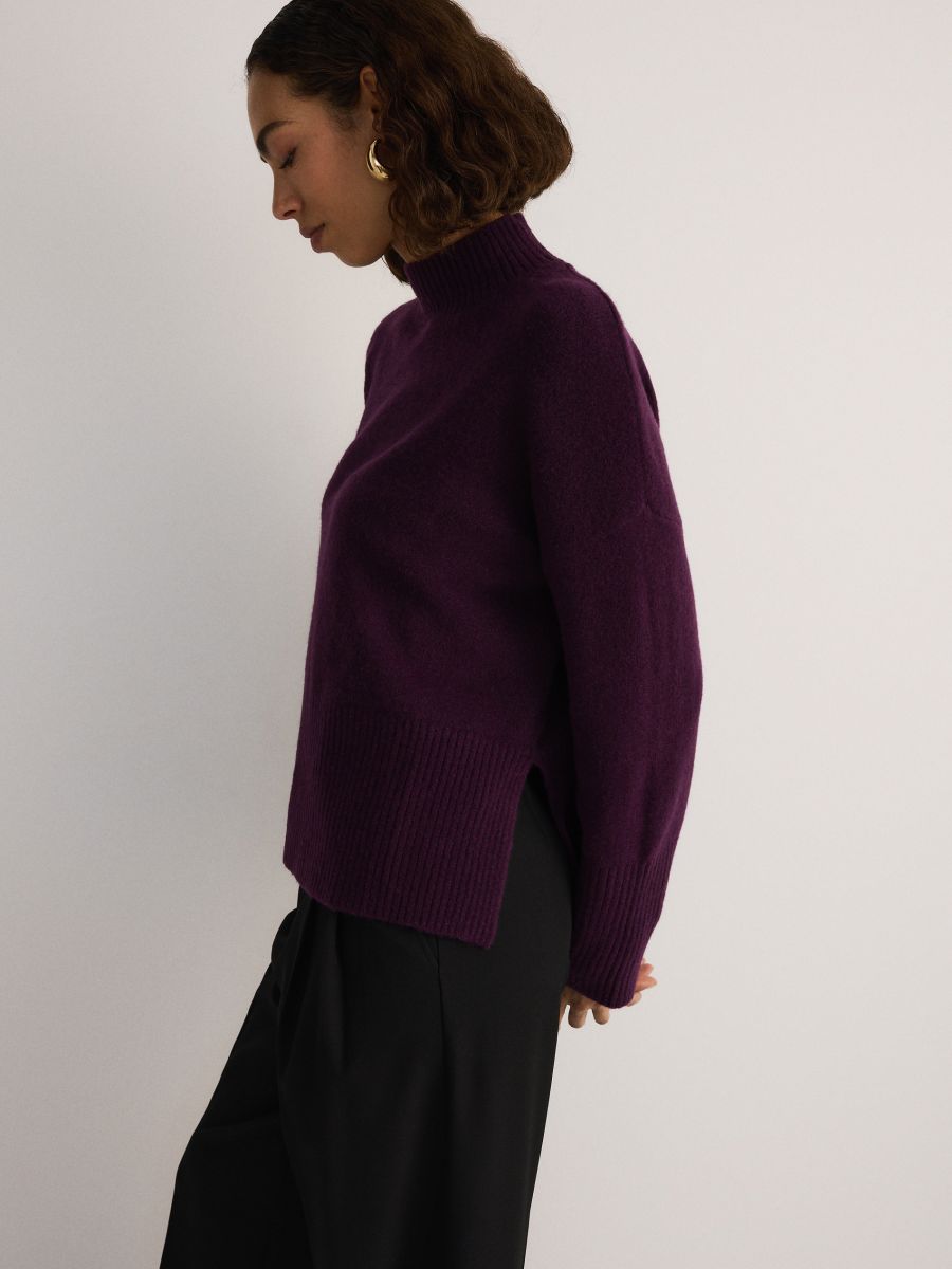 Rollkragenpullover - dunkelviolett - RESERVED