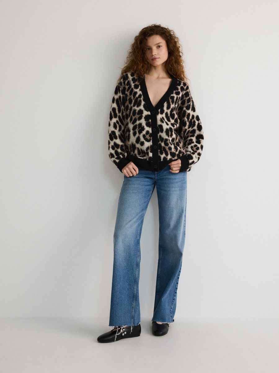 Animal pattern cardigan - multicolor - RESERVED - 2