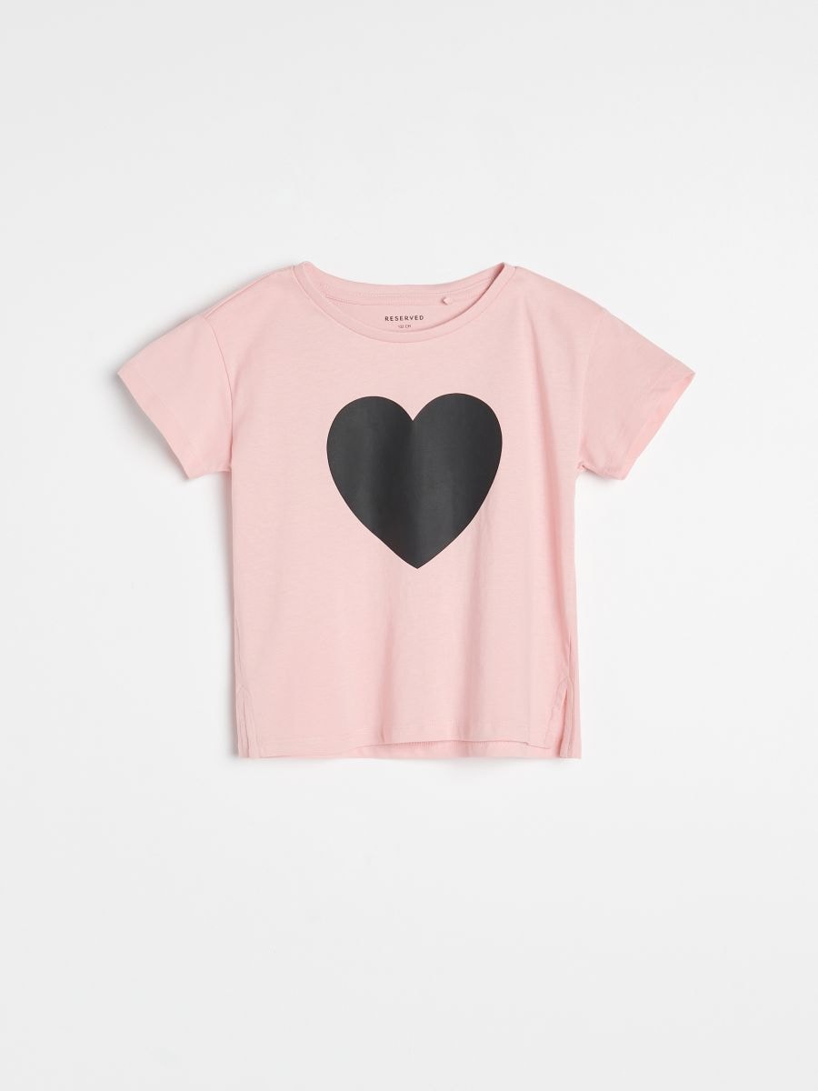 T-shirt with chalkboard-textured print - pink - RESERVED - 3