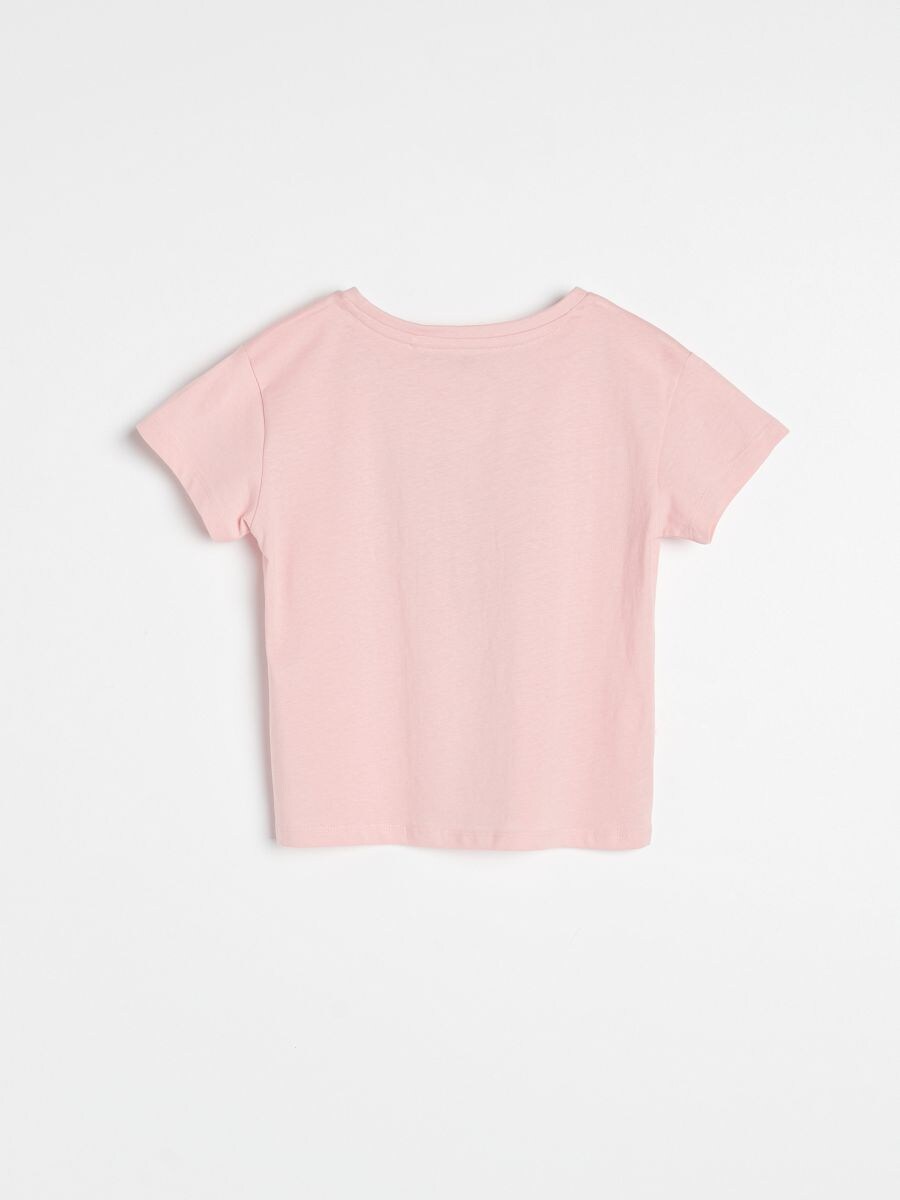 T-shirt with chalkboard-textured print - pink - RESERVED - 4
