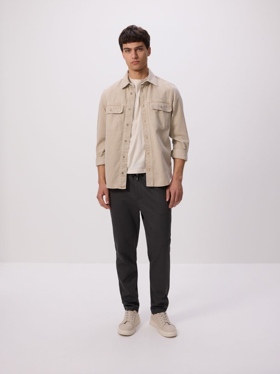 Regular trousers - dark grey - RESERVED - 2
