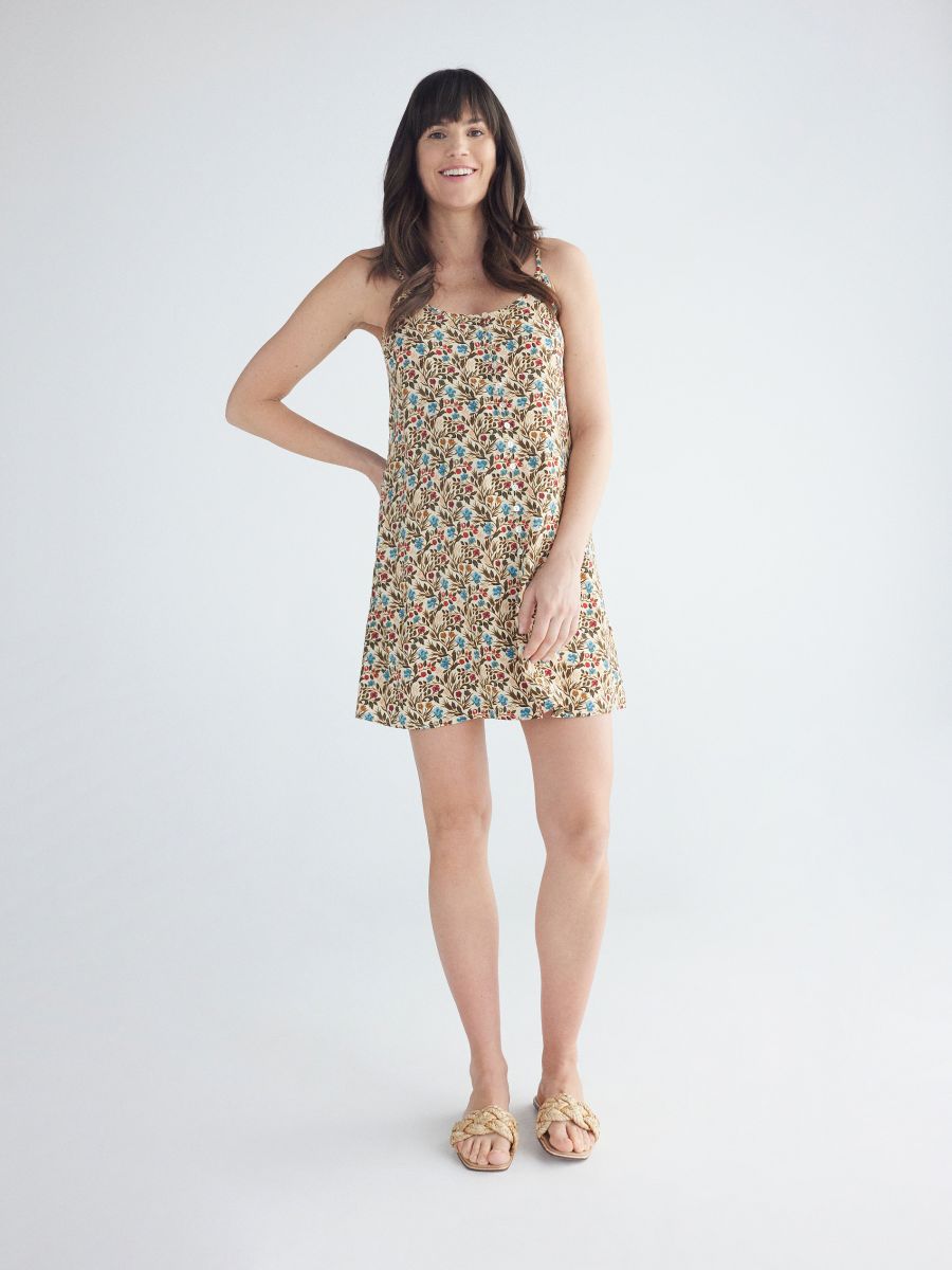 Robe en viscose à motif - Multicolore - RESERVED - 2
