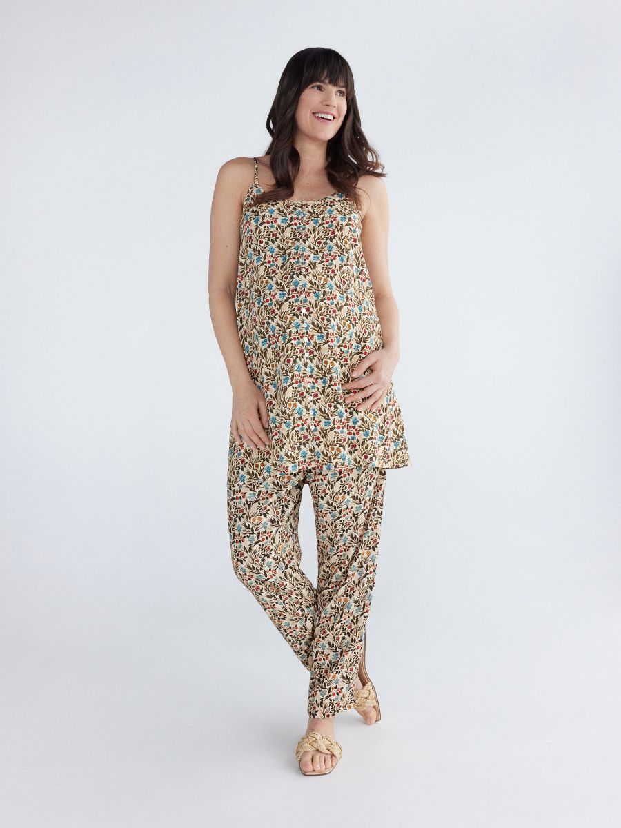 Robe en viscose à motif - Multicolore - RESERVED - 4