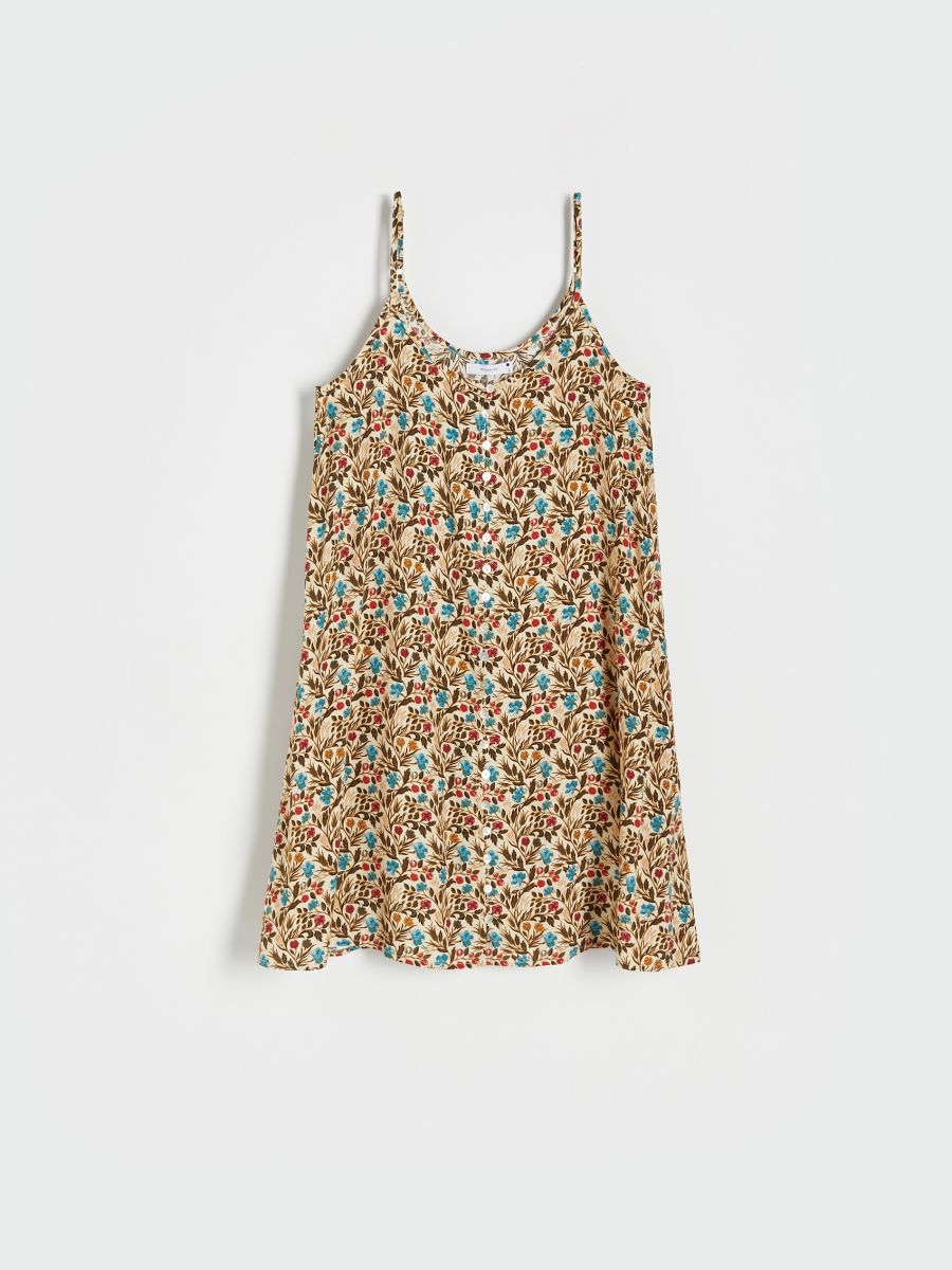 Robe en viscose à motif - Multicolore - RESERVED - 5