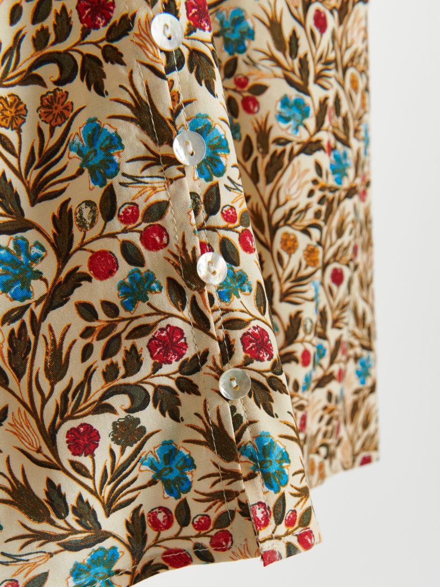 Robe en viscose à motif - Multicolore - RESERVED - 6