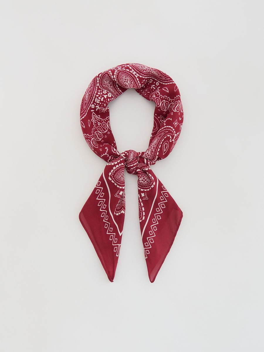 Patterned neckerchief - mahogany - RESERVED