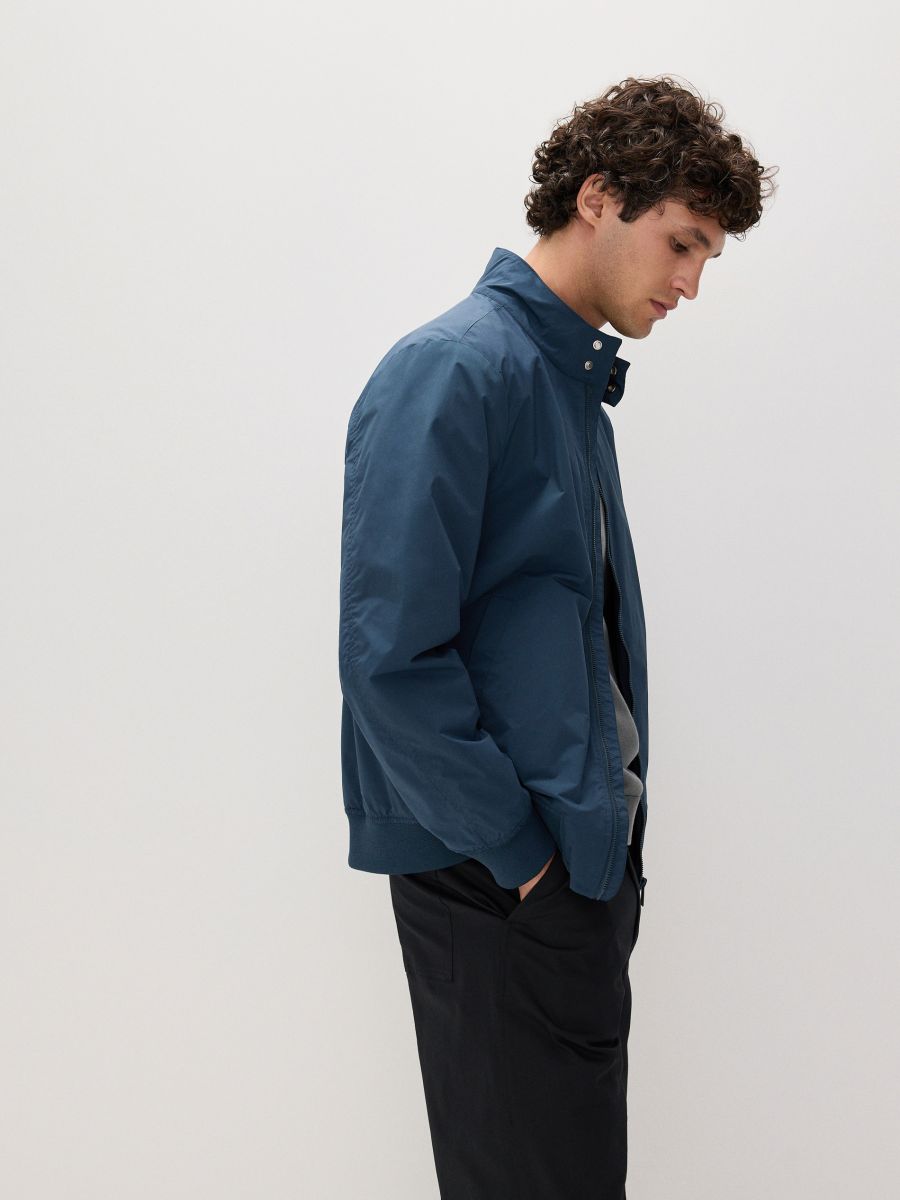 Jacket with stand up collar - steel blue - RESERVED - 3