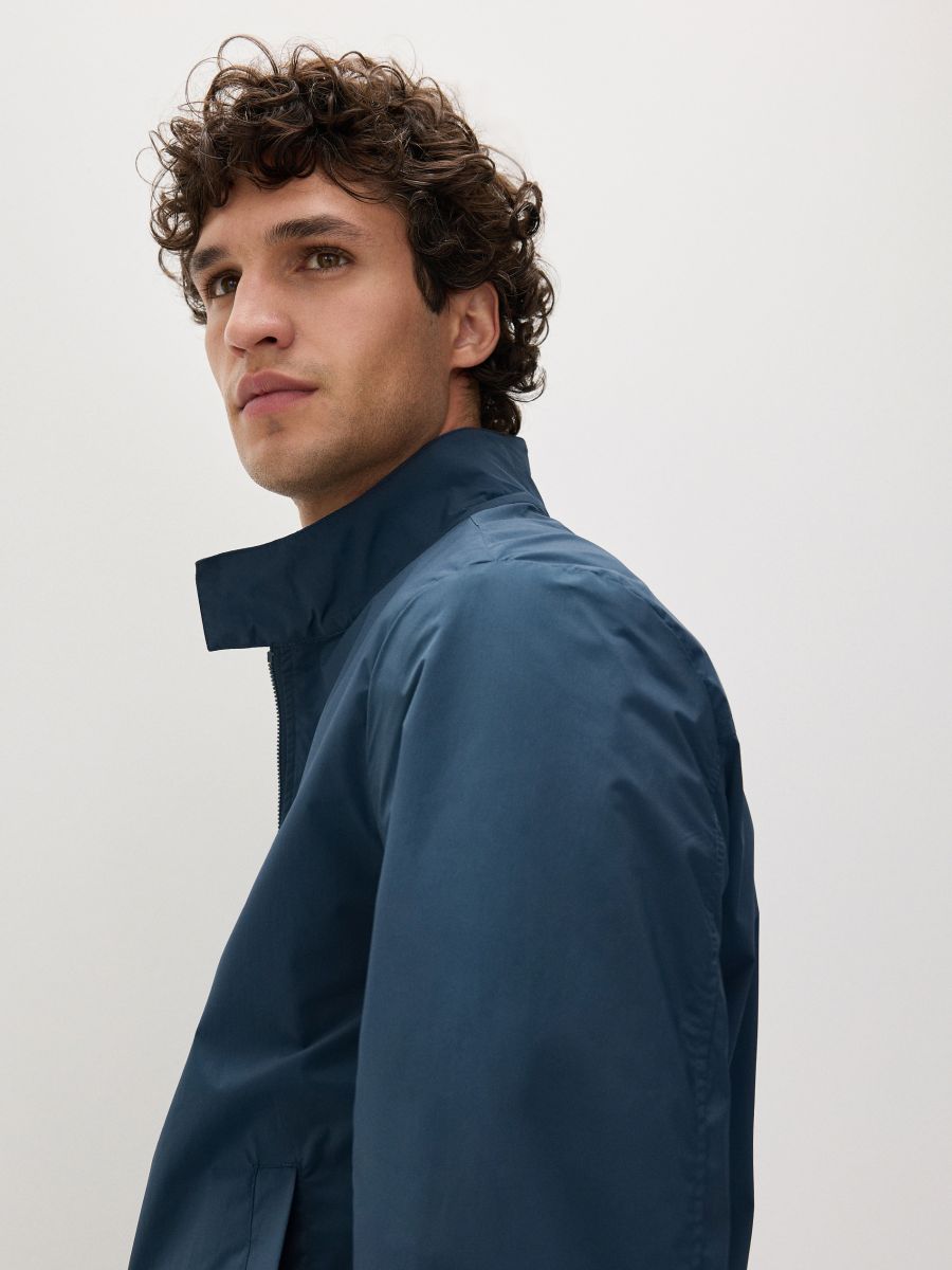 Jacket with stand up collar - steel blue - RESERVED - 4