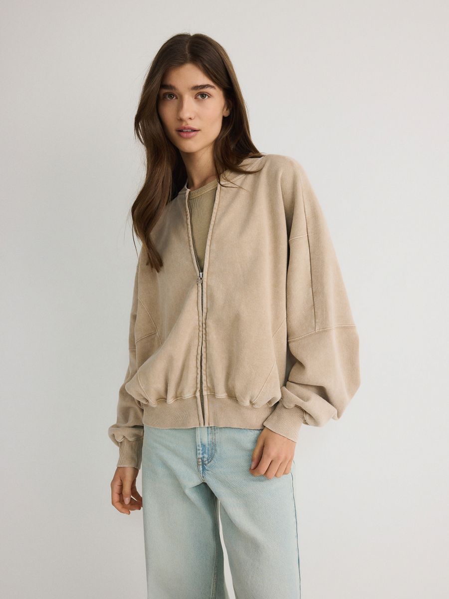 Oversized zip up hoodie