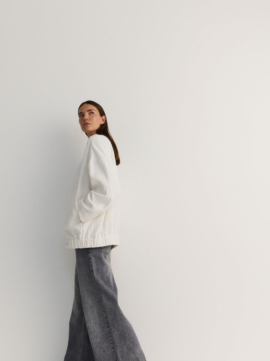Muslin bomber jacket - cream - RESERVED - 2