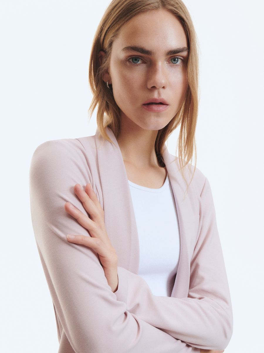 Knitted jacket - pastel pink - RESERVED - 3
