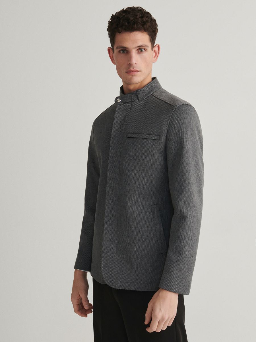 Comfort fit blazer - light grey - RESERVED