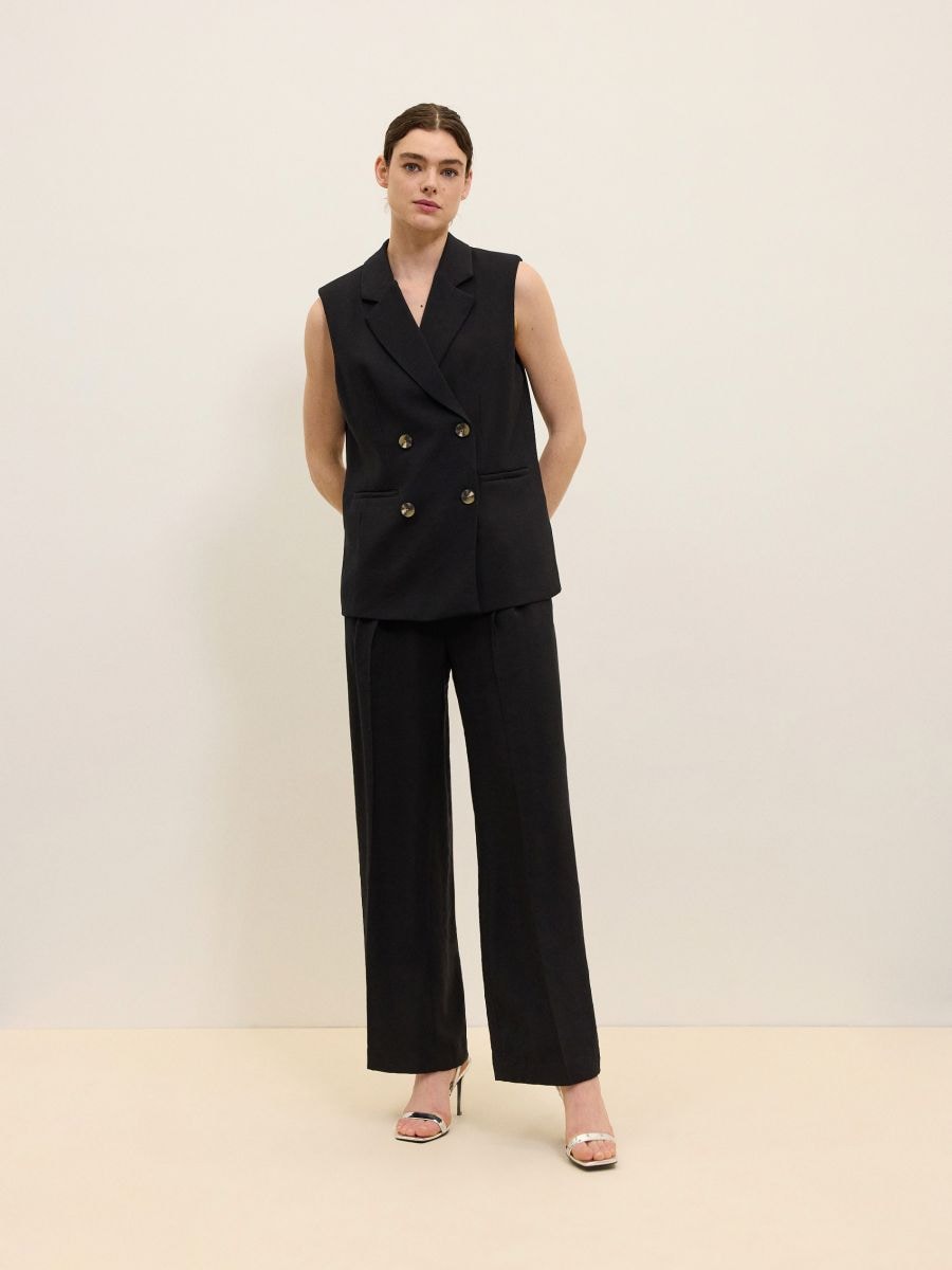 Viscose rich trousers - black - RESERVED