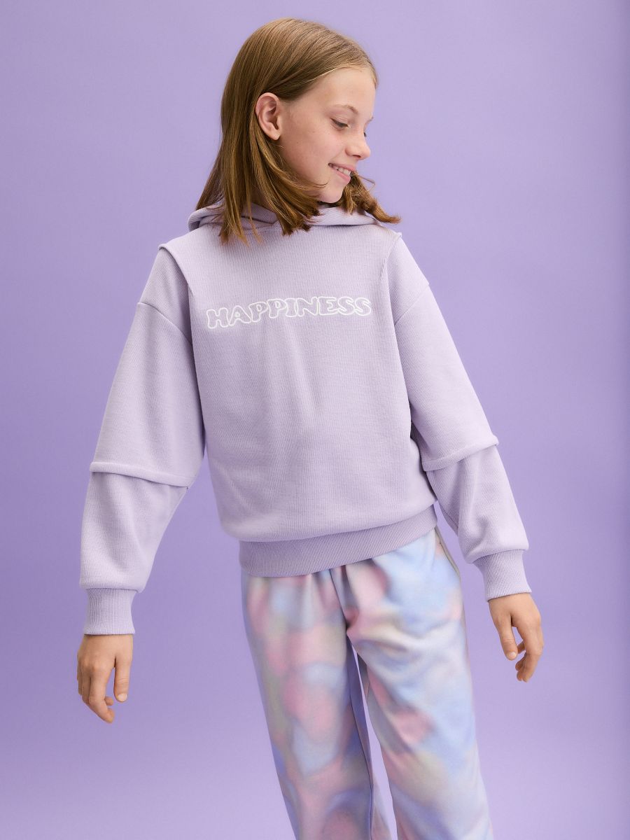 Hoodie - lavender - RESERVED - 4