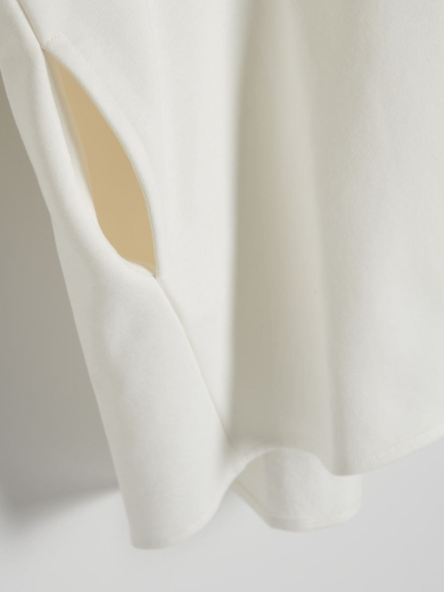 Sweatshirt with pockets - cream - RESERVED - 4